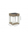Dimension lampe solaire de table TECKALU alu blanc-Duratek