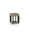 Dimension lampe solaire de table TECKALU alu noir-Duratek