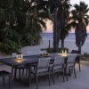 Lampes solaire de table TECKALU alu blanc-Duratek éclairées sur table