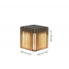Dimension lampe solaire de table VERTI Les Jardins - Valente Design