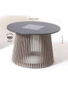 Dimension table basse lumineuse solaire TECKA petit modèle - Les Jardins - Valente Design