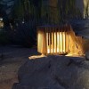 Lampe solaire de table VERTI Les Jardins - Valente Design éclairée dans jardin