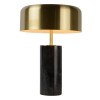Lampe de table Mirasol marbre noir Lucide - Valente Design allumée