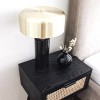 Lampe de table Mirasol marbre noir Lucide - Valente Design sur table de nuit