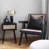 Lampe de table Mirasol marbre noir Lucide - Valente Design éteinte mise en scène