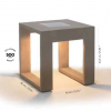 Dimension table basse lumineuse solaire RANCHO Les Jardins - Valente Design