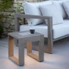 Table basse lumineuse solaire RANCHO Les Jardins - Valente Design éclairée sur terrasse