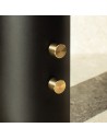 Lampe Piccolo enceinte Bluetooth noir - Jaune Fabrique - Valente Design détail boutons or brossé
