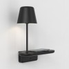 Applique Ito noir mat Astro Lighting Valente Design éclairée lampe à gauche