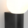 Applique Ortona single noir mat Astro Lighting Valente Design allumée détail