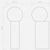 Dimension applique Ortona single Astro Lighting Valente Design