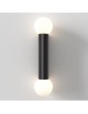 Applique Ortona Twin noir mat Astro Lighting Valente Design allumée de face