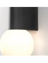 Applique Ortona Twin noir mat Astro Lighting Valente Design allumée détail