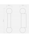 Dimension applique Ortona Twin Astro Lighting Valente Design