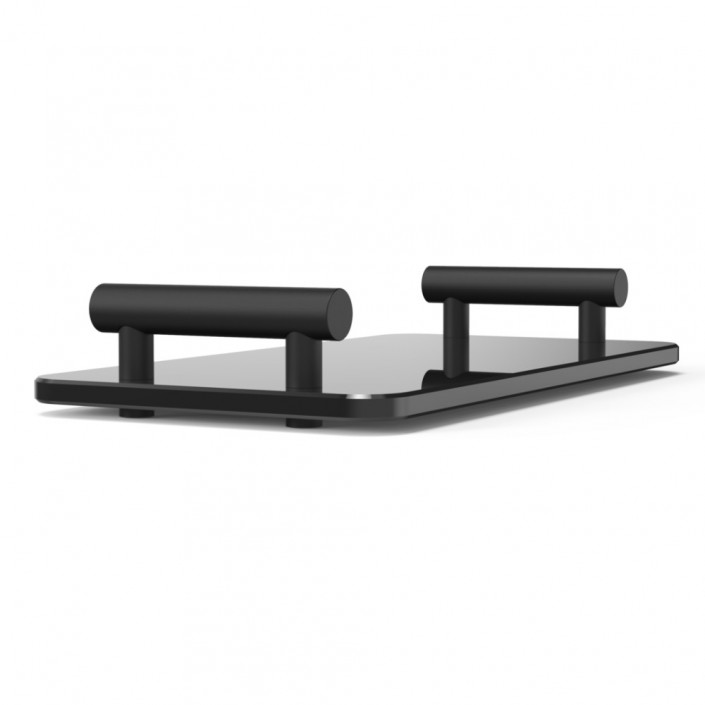 Plateau Bar TAB - verre clair - noir mat - Decor Walther - Valentedesign.com