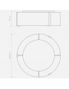 Dimension plafonnier Salina 400 Astro Lighting Valente Design