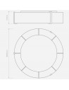 Dimension plafonnier Salina 550 Astro Lighting Valente Design