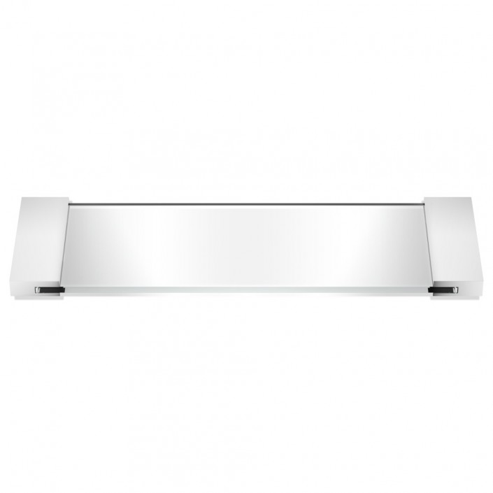 Plateau Contemporary TAB 34 - verre clair - chrome - Decor Walther - Valentedesign.com
