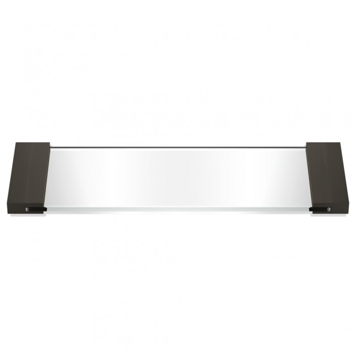 Plateau Contemporary TAB 34 - verre clair - bronze foncé - Decor Walther - Valentedesign.com