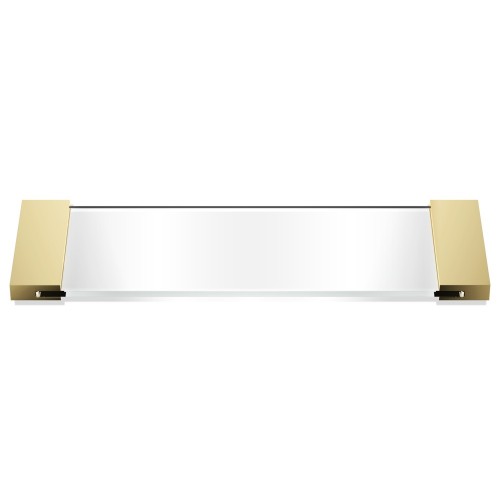 Plateau Contemporary TAB 34 - verre clair - or - Decor Walther - Valentedesign.com