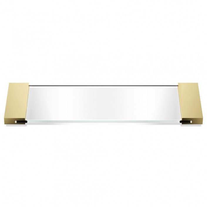Plateau Contemporary TAB 34 - verre clair - or - Decor Walther - Valentedesign.com