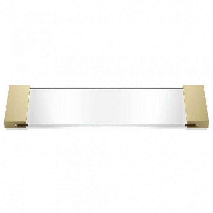 Plateau Contemporary TAB 34 - verre clair - or mat - Decor Walther - Valentedesign.com