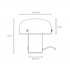 Dimension Lampe de table Timon H 21 cm - Lucide - Valente Design