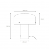 Dimension Lampe de table Timon H 35 cm - Lucide - Valente Design