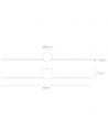 Dimension applique salle de bain Mizar 60 cm Lucide - Valente Design