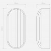 Dimension applique extérieure Montreal Oval Coastal Astro Lighting - Valente Design