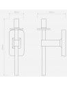 Dimension applique Tacoma Single Astro Lighting Valente Design sans abat-jour