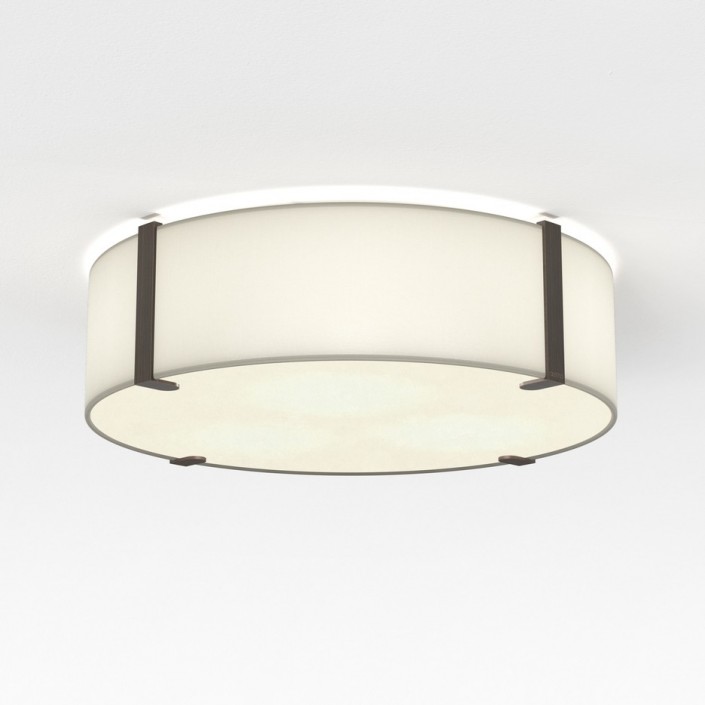 Plafonnier Elba ceiling round 450 blanc Astro Lighting Valente Design éclairé