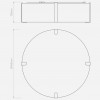 Dimension plafonnier Elba ceiling round 450 Astro Lighting Valente Design