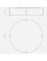 Dimension plafonnier Elba ceiling round 600 Astro Lighting Valente Design