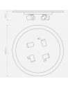 Dimension base de plafond 460 pour Elba ceiling round 600 et Elba ceiling square 500 Astro Lighting - Valente Design