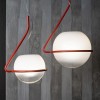 Suspensions Tonda grande et Tonda piccola orange Foscarini - Valente Design mise en scène