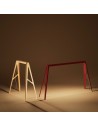 Lampes Bridge 1 laiton et Bridge 2 rouge allumées Foscarini - Valente Design