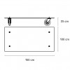dIMENSION Table Tavolo Con Ruote MEDIUM rectangulaire Fontana Arte - Valente Design