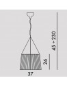 Dimension suspension Gè Metal Kartell - Valente Design