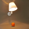 Melampo Wall gris abat-jour gris Artemide - Valente Design - éclairée mise en scène