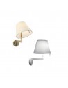 Melampo Wall gris abat-jour gris et bronze abat-jour écru Artemide - Valente Design