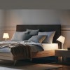 Lampe de table Melampo Night gris abat-jour gris Artemide Valente Design - mise en scène chambre