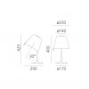 Dimension lampe de table Melampo Night Artemide Valente Design
