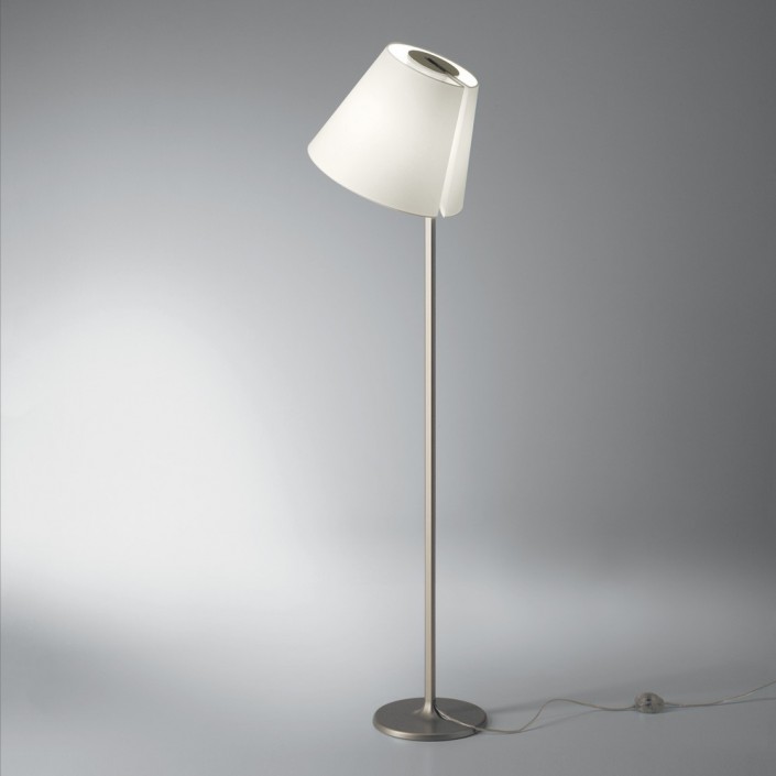 Lampadaire Melampo Floor gris abat-jour gris Artemide - Valente Design