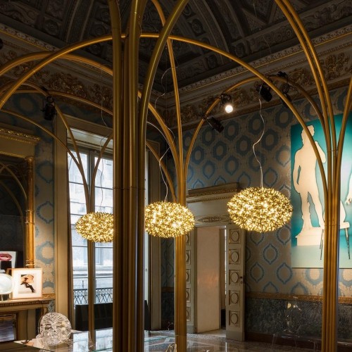 Bloom Hanging Medium Metal doré Kartell - Valente Design - composition