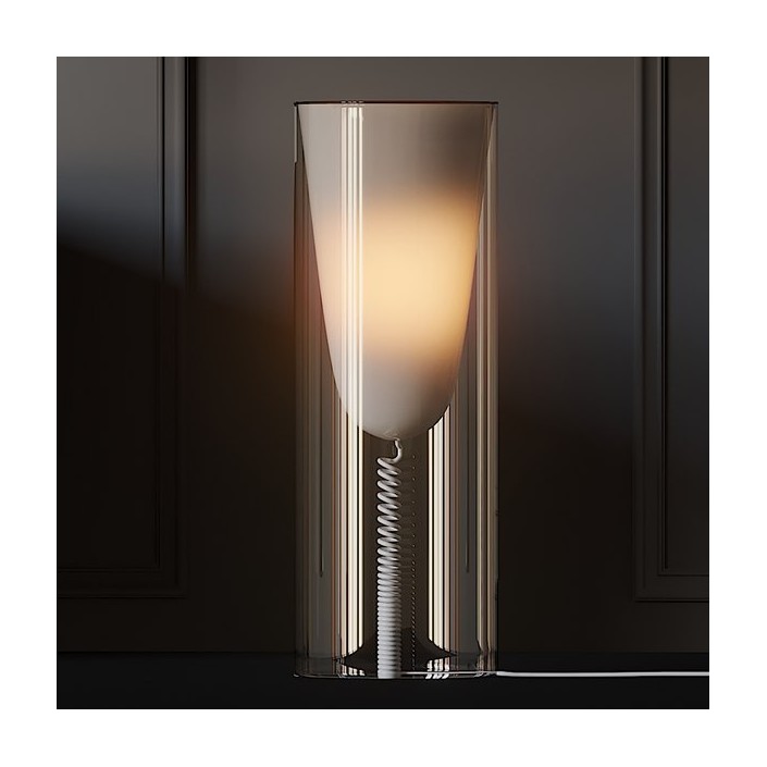 Lampe de table Kartell Toobe cristal - Valente Design - éclairée