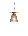 Suspension Light-Air transparent rose Kartell - Valente Design - vue de dessous