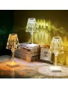 Lampes de table sans fil Battery transparent cristal Kartell - Valente Design - éclairée mise en scène