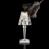 Lampe de table sans fil Battery Metal chrome Kartell - Valente Design mise en scène plumeau