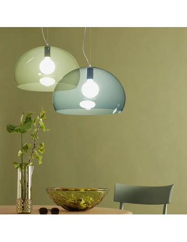 suspensions Fl/y bleu pétrole et vert olive kartell - Valente Design